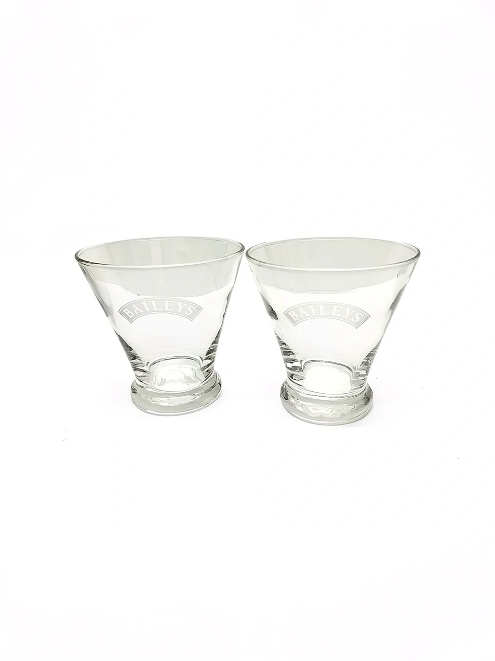 Vintage Baileys Irish Cream Flared Rocks Glasses Tapered Tumblers Set of 2